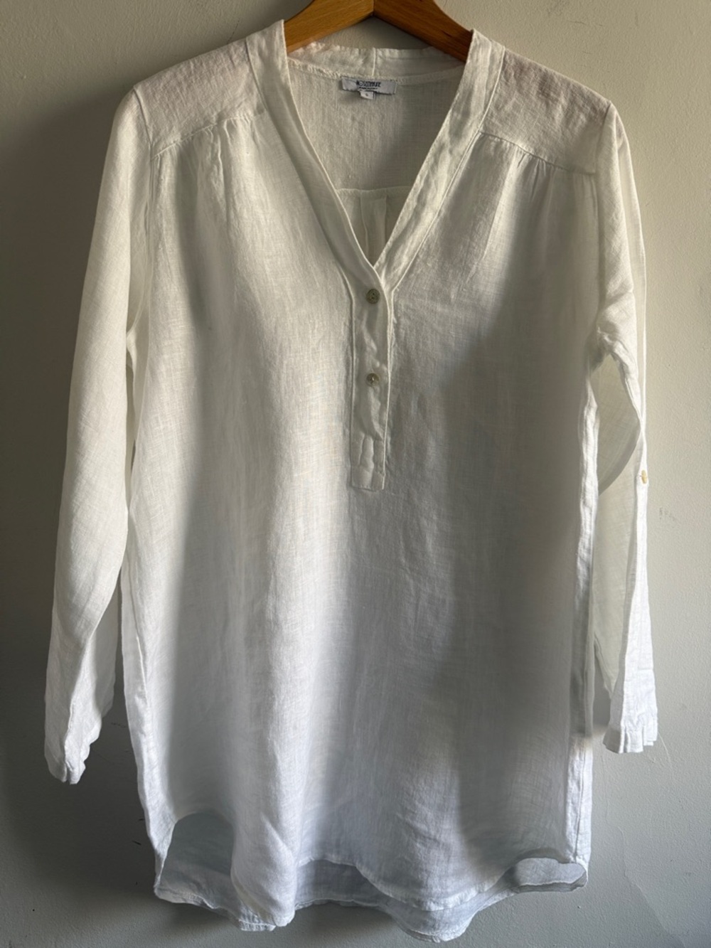 100% linen White Tunic made in Italy women’s small